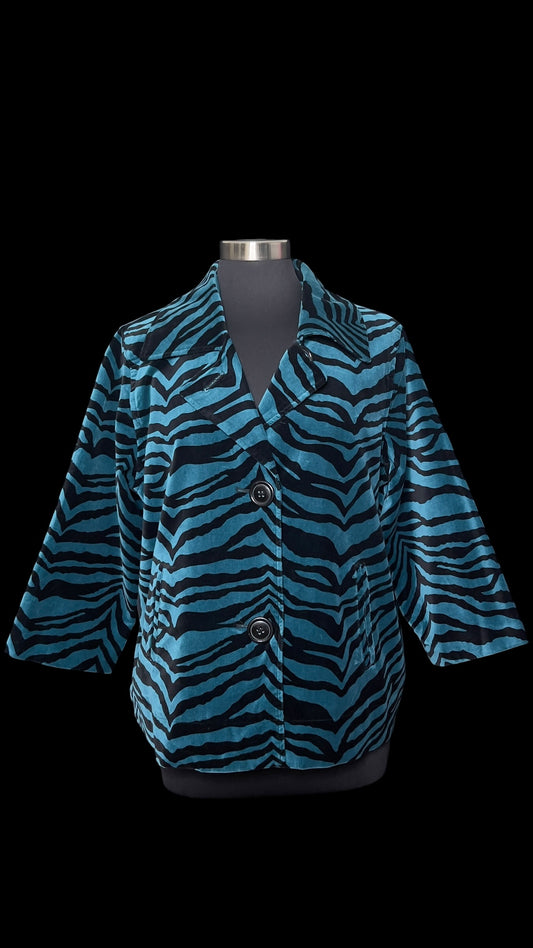 10.15 Blazers S. Graver Turq/Blk Zebra Print (L) P23/L25