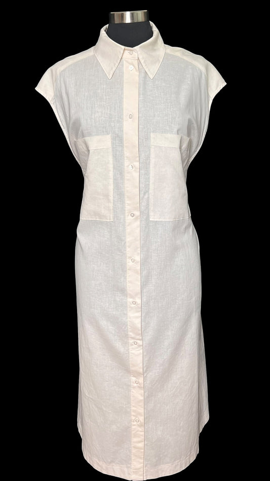 07.02 Dresses NWOT H&M Cream Linen Blend (XL) Fits (L)