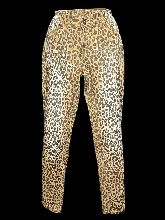 11.04 Pants Almost Famous Brown Cheetah Print Denim (8)