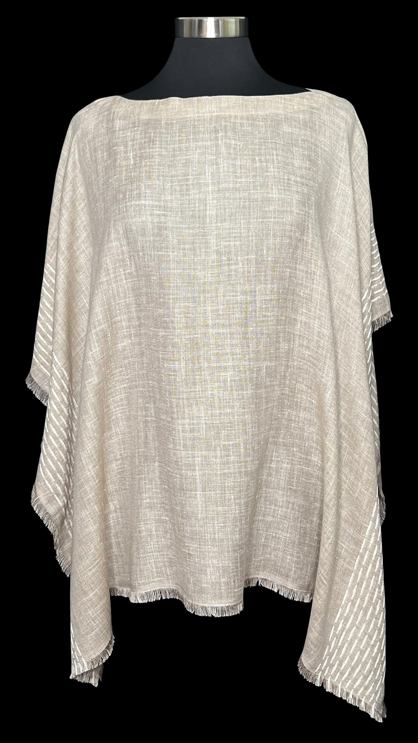 07.14 Ponchos NWT J. Jill Tan Linen (2X) Cvy
