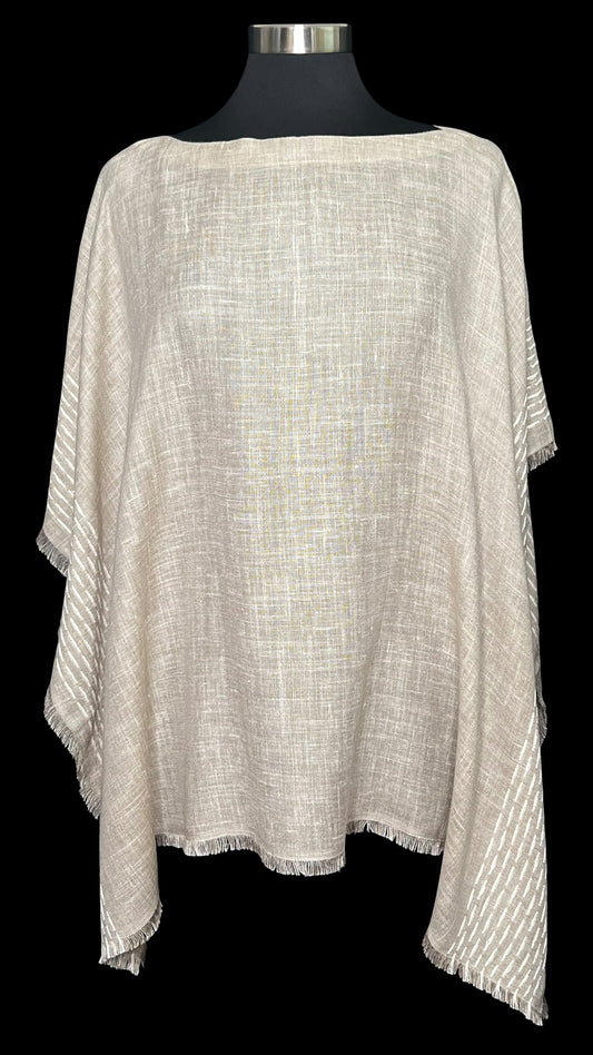 07.14 Ponchos NWT J. Jill Tan Linen (2X) Cvy
