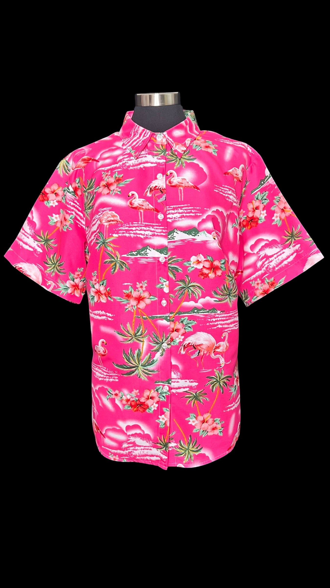 06.24 Tops SSLR Pnk/Grn Flamingo (L)