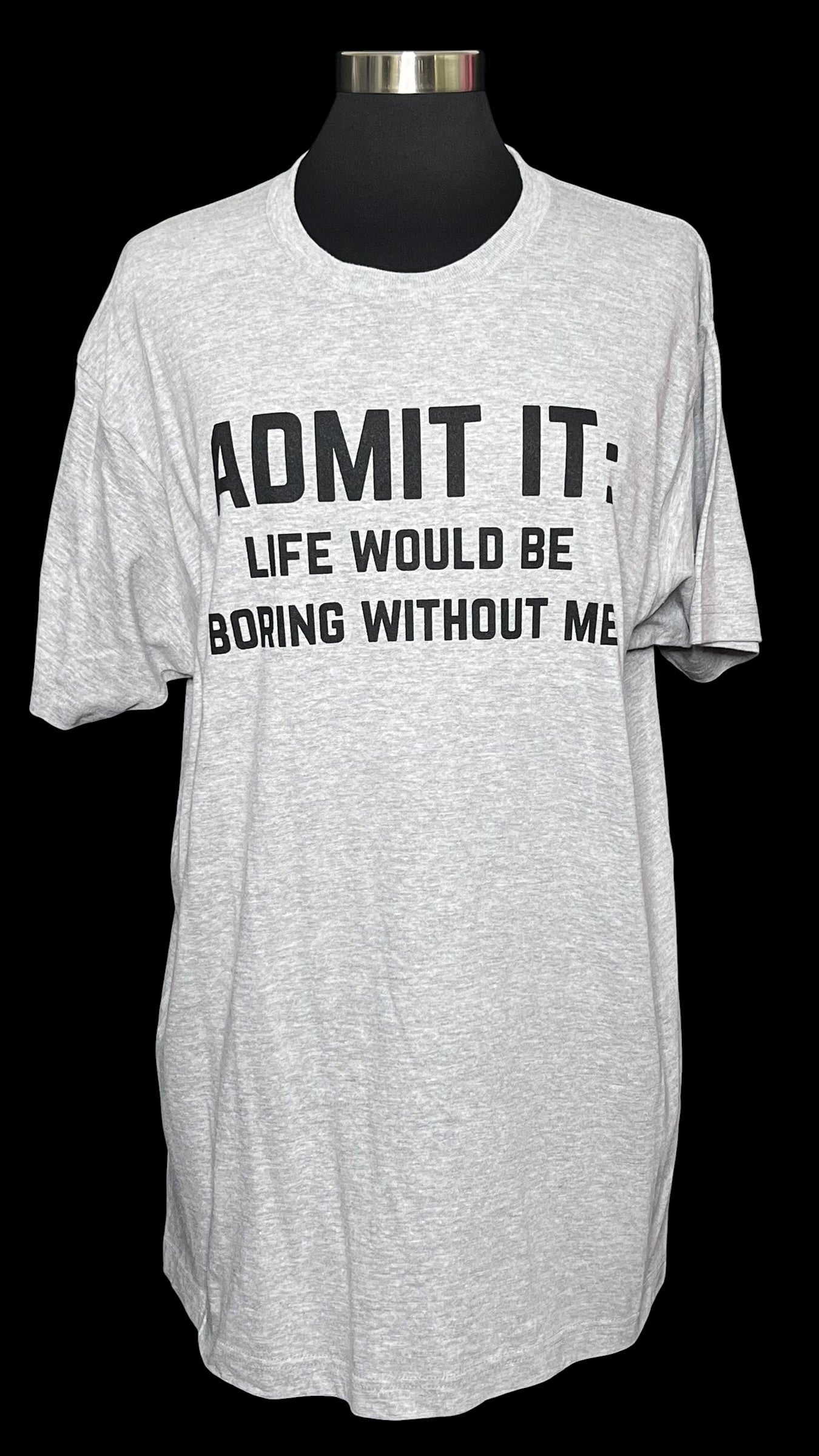 08.27 Tops NWOT Admit It Gray Tee (XL)