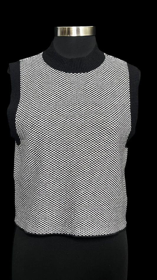 10.13 Sweaters R. Zoe Blk/Wht Vest (XL) Fits (M/8)