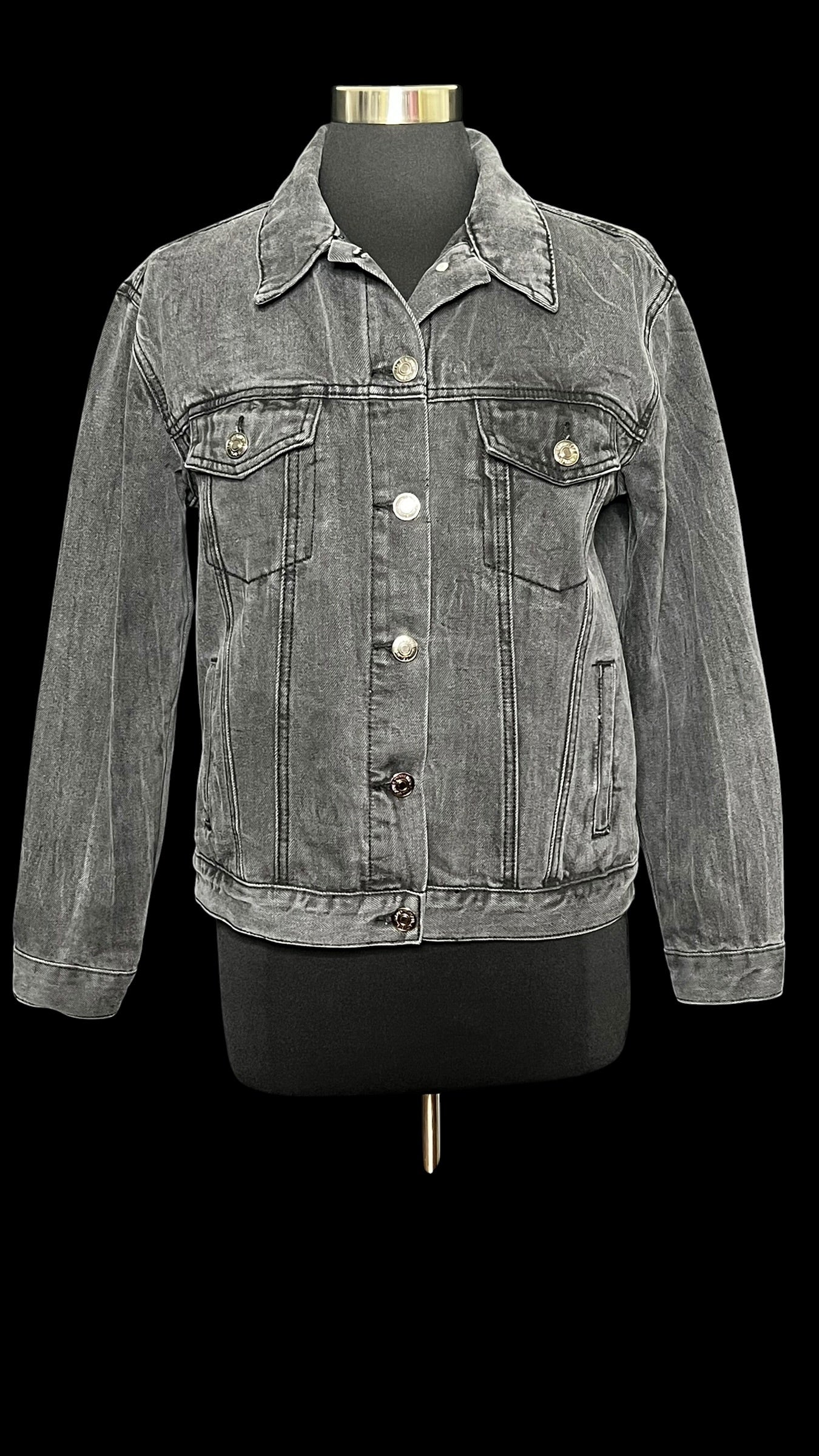 08.27 Jackets Forever 21 Gray Wash Denim (S) Fits (6/8) Slim