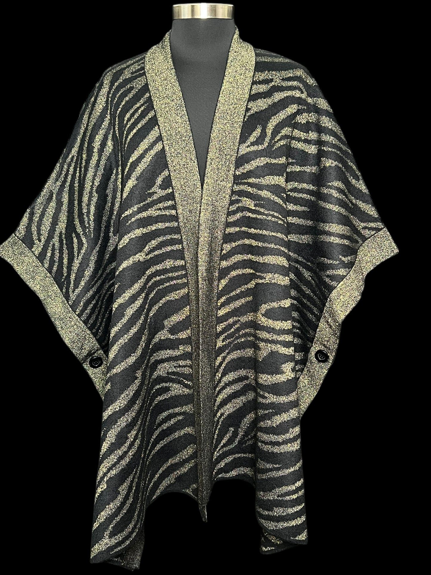 11.08 Shawls Ashro Blk/Gold (M/2X) Cvy