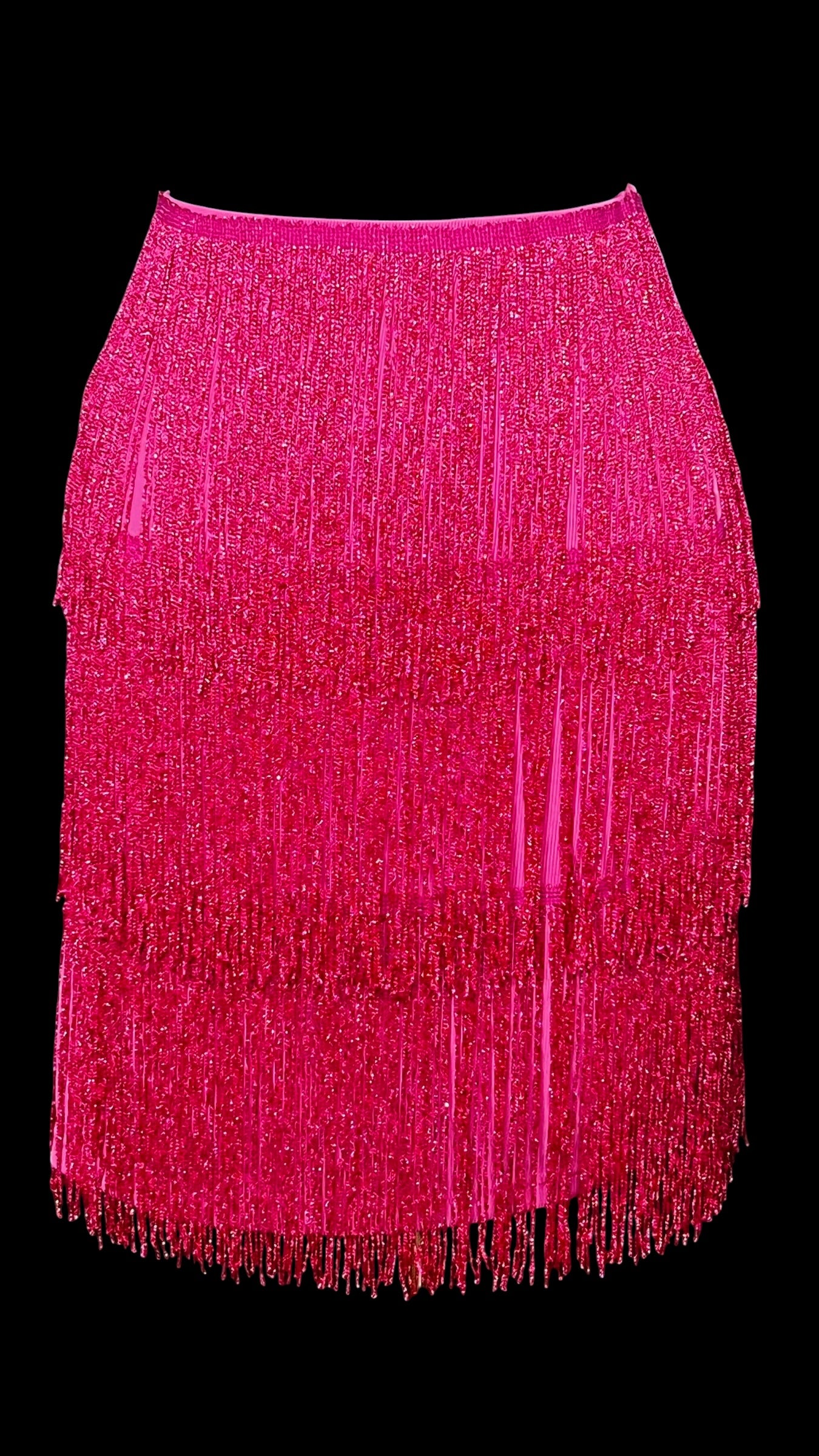 08.11 Skirts NWT Maner Fuchsia Fringed (XL) Fits (8/10) Slim