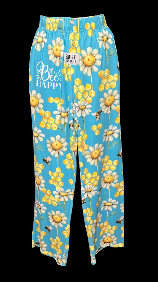 07.02 Pants NWT Brief Insanity Blu w/Daisy Bees Lounge (L) Fits (8/10)