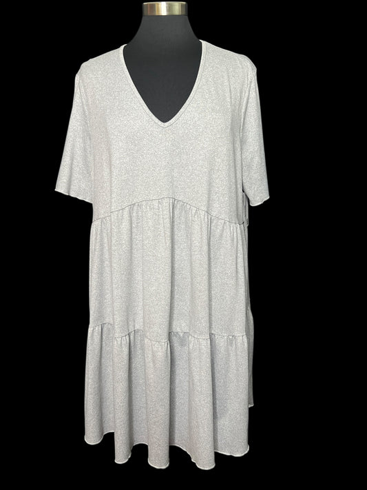 04.03 Dresses Gray Knit Babydoll (2X) Fits (XL/1X) Cvy
