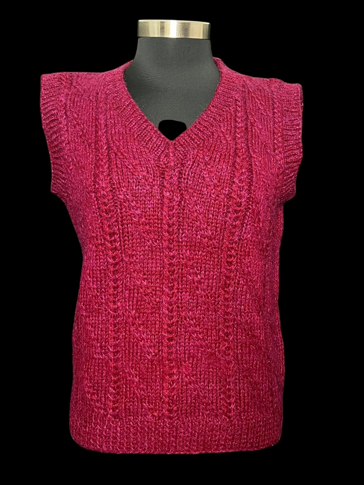 10.27 Sweaters Wine Cable Knit Sweater Vest (M) Fits (8/10)