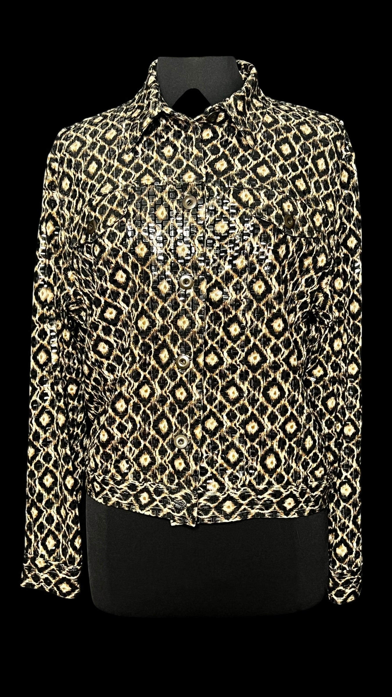 07.27 Jackets Notations Animal Print Clear Flat Sequin (L)