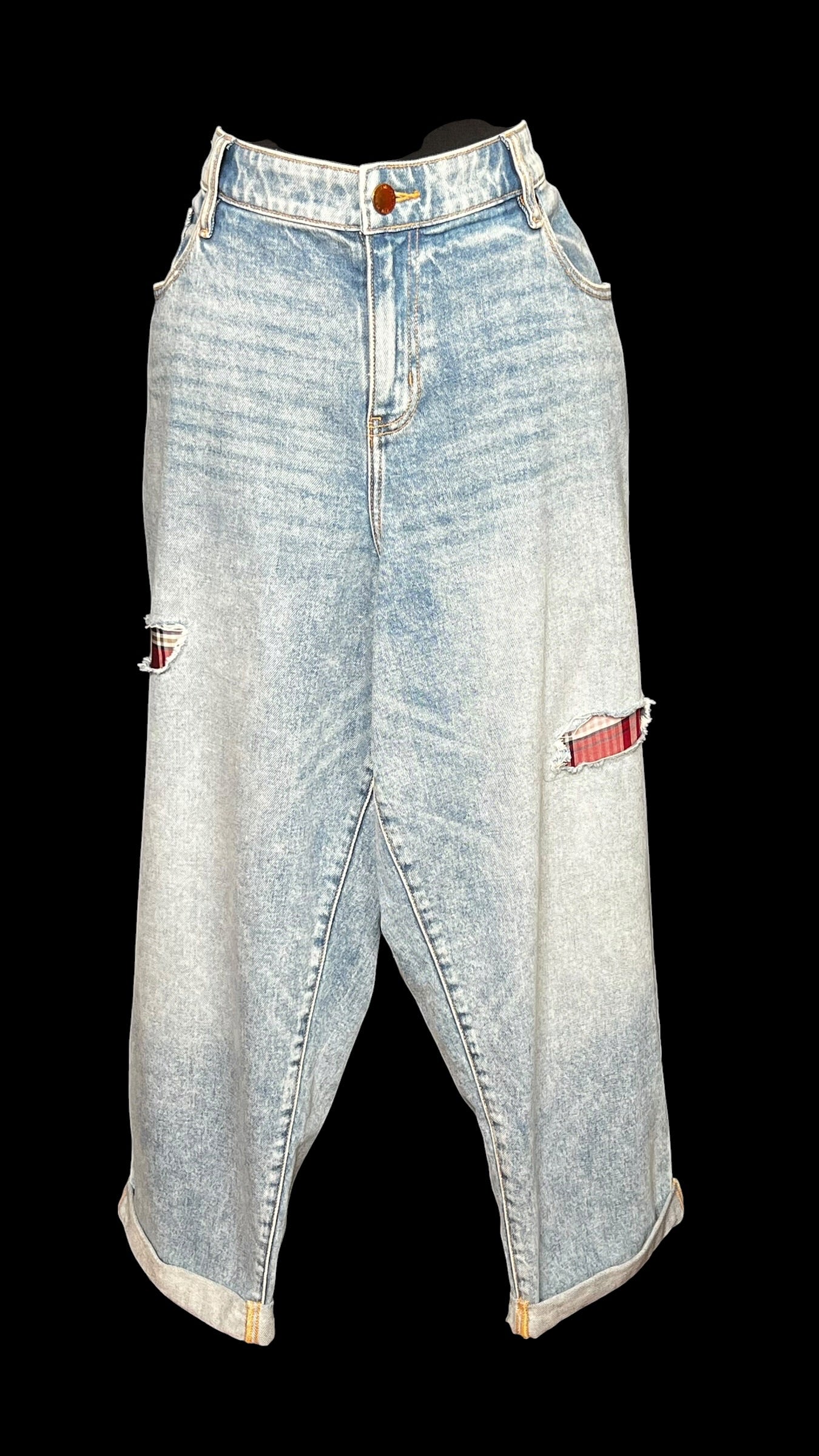 10.02 Pants L. Bryant Distressed Denim (18) Cvy W/22 R/13 I/28