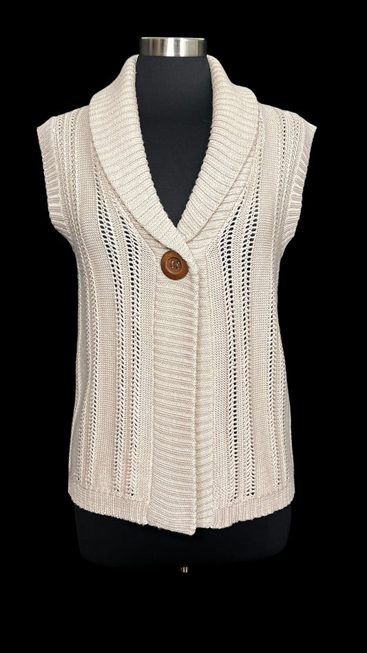 10.05 Sweaters D. Sport Tan Knit Cardigan Vest (M/8) Slim