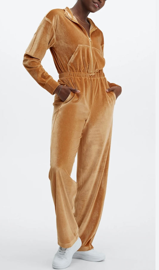12.16 NWT Jumpsuits Golden Velour (L/XL) (10/12)