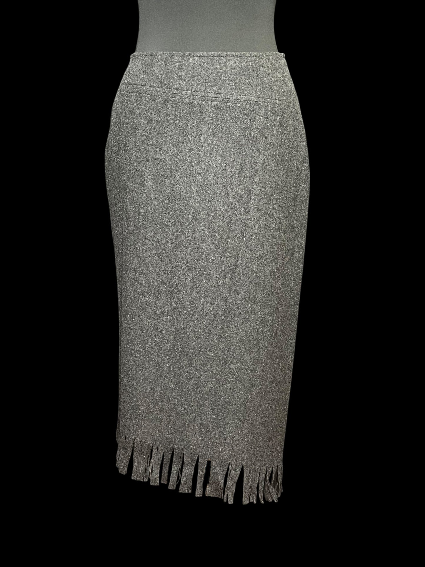 11.04 Skirts The Limited Gray Fringed (8) Slim
