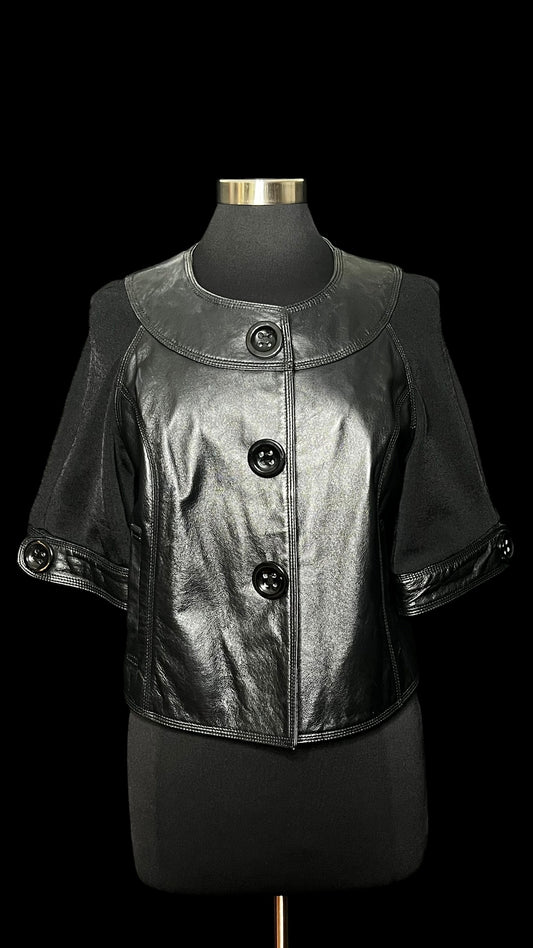 07.27 Jackets Vintage Nygard Blk Leather/Knit (10/12)