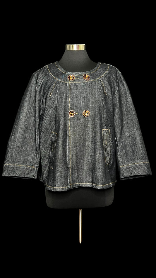 08.27 Jackets A. Stewart Dark Denim Swing (22W) Fits (16/18) Cvy