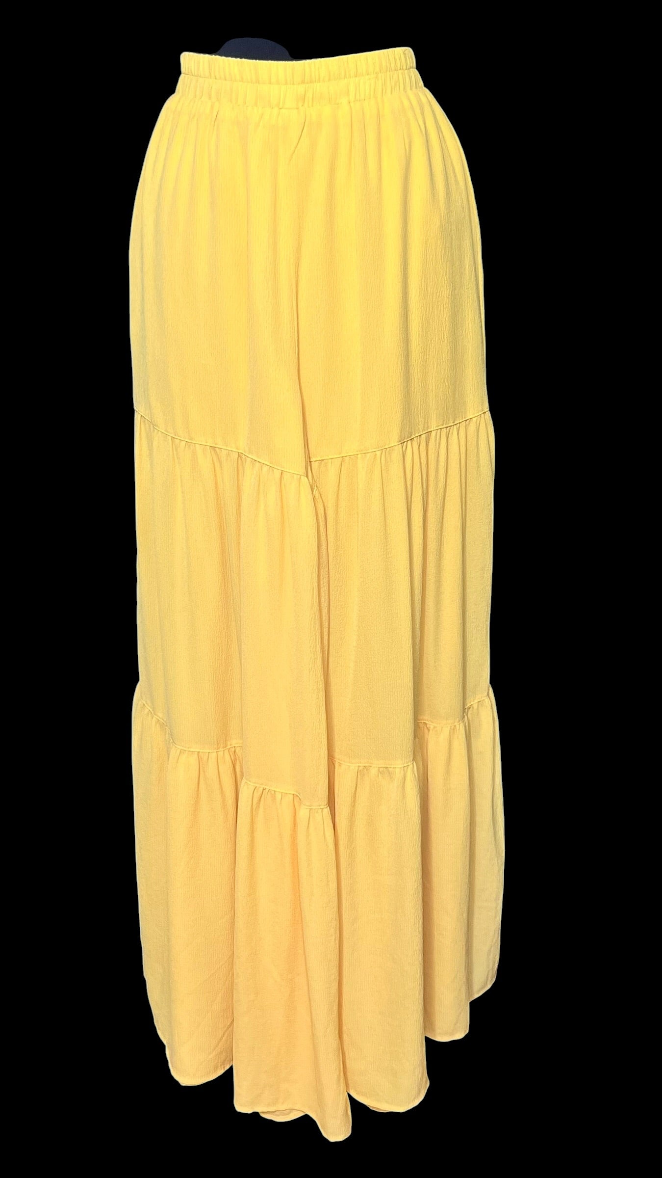 07.05 Pants Ylw Tiered Palazzo (L) Fits (M/8)