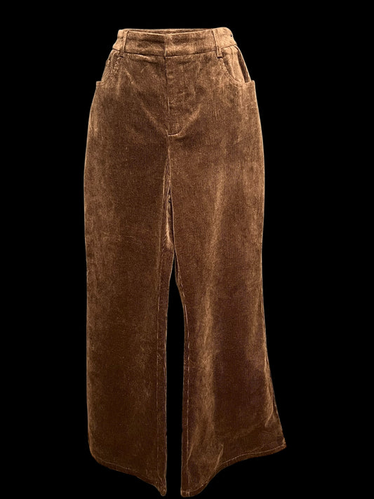 11.06 Pants NWT Commense Brown Corduroy Flared (XL) Fits (10/12) Tall