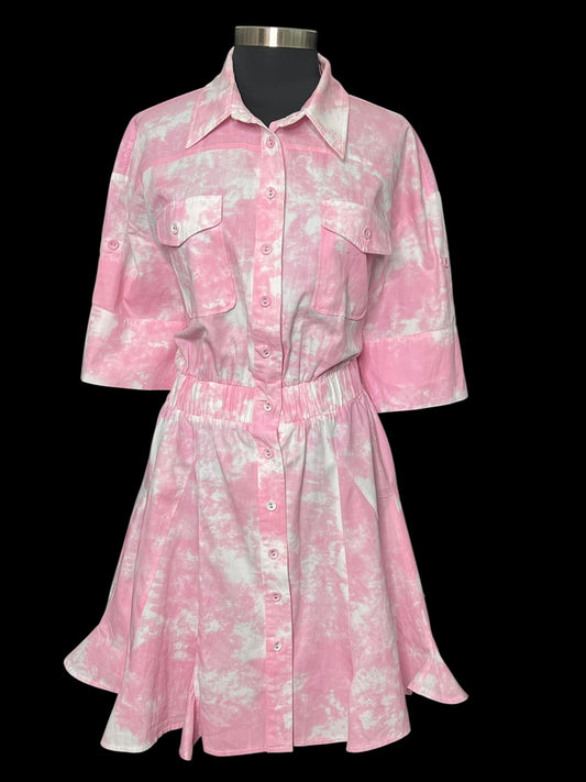 07.04 Dresses NWT L'atiste Pink Tie Dye (2X) Fits (14/16) Cvy