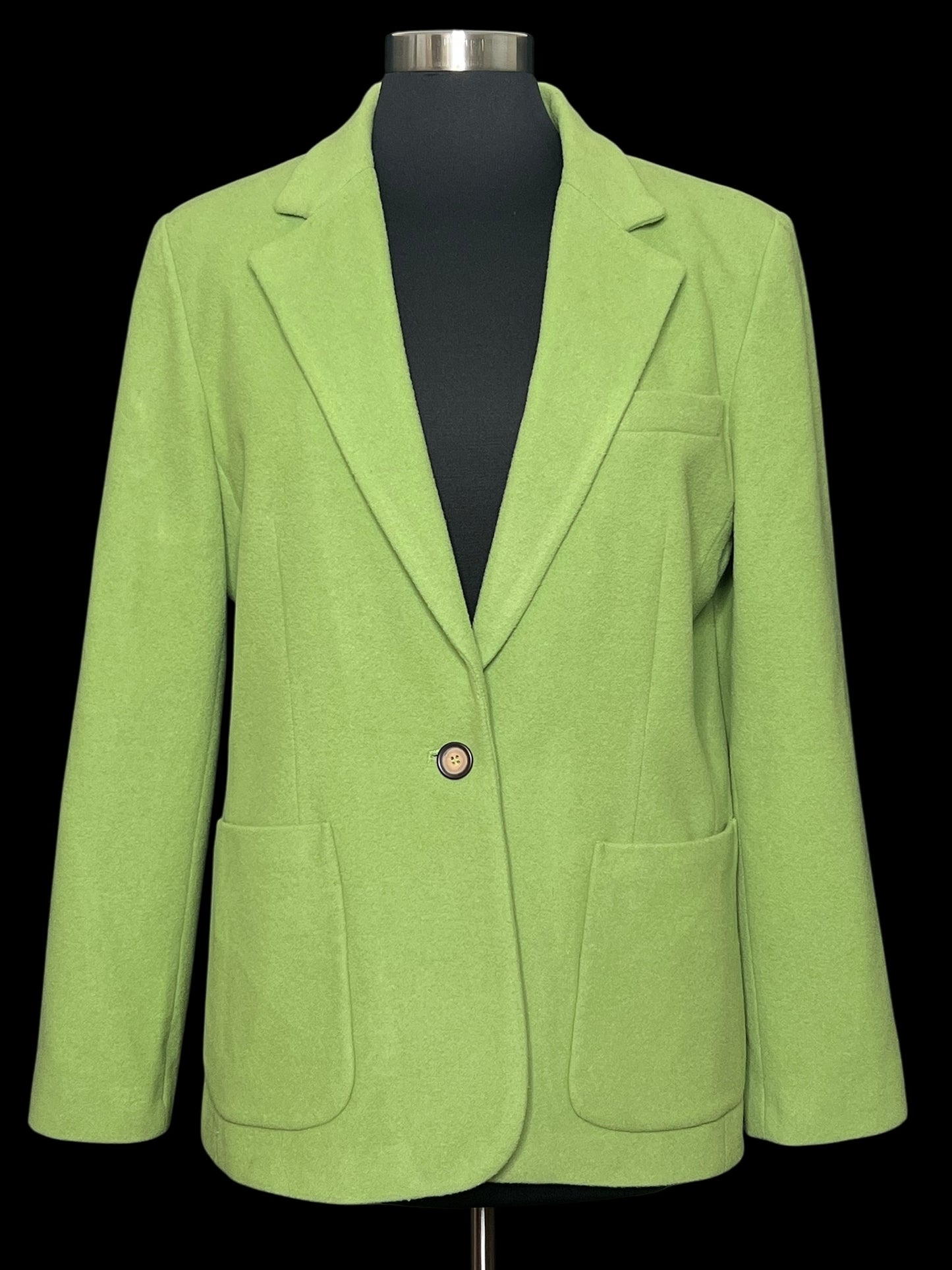 10.08 Blazers Vintage Harve Benard Pea Green Wool (14) Fits (10) PTP 21"