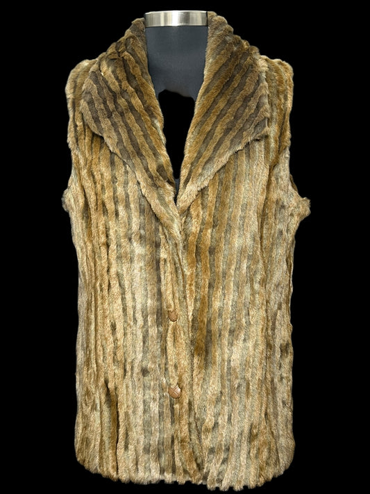 10.17 Vests Kial Brown Faux Fur (XL) Fits (L/XL)