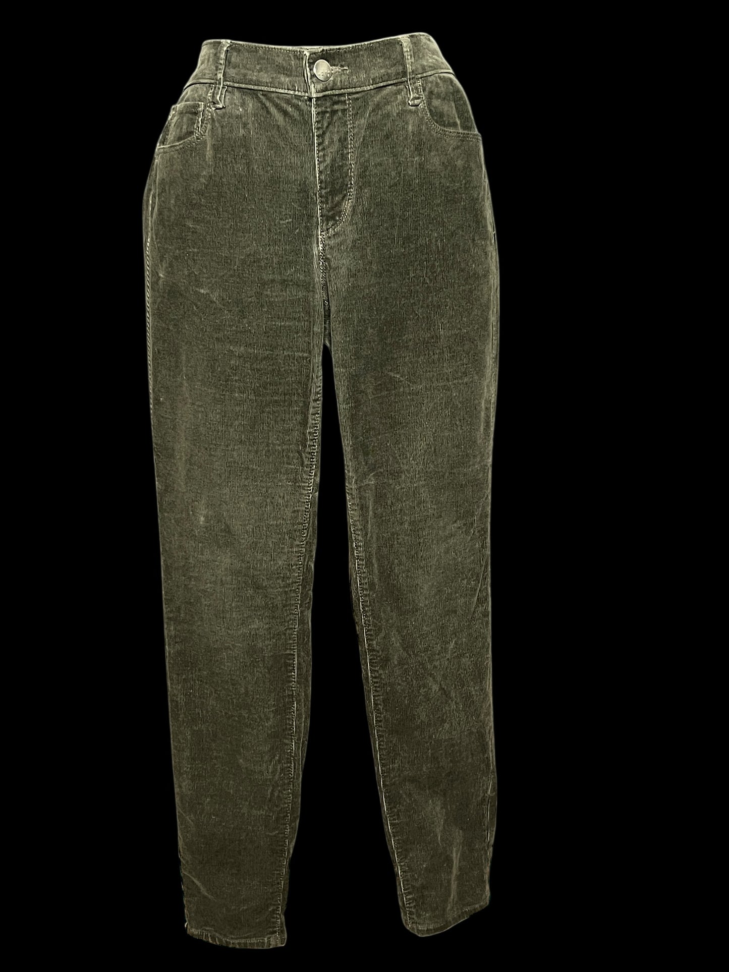 01.05 Pants Loft Drk Olive Corduroy Skinny (8) Slim