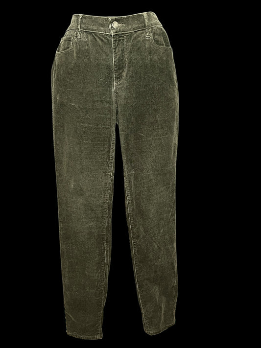 01.05 Pants Loft Drk Olive Corduroy Skinny (8) Slim