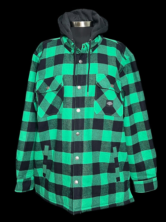 01.05 Jackets H. Davidson NWT Grn/Blk Lumberjack Plaid (2X)
