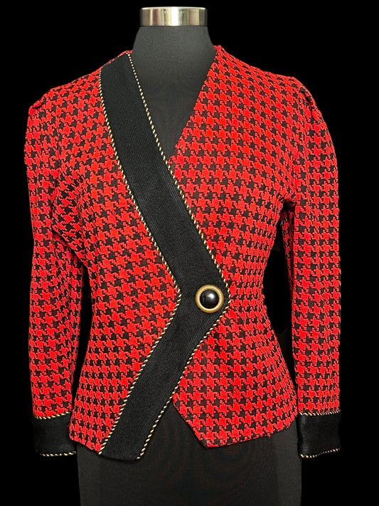 01.13 Blazers Vintage Jeffrey & Dara Red Houndstooth (S/6)