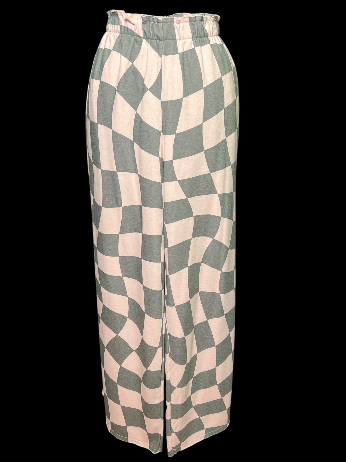 02.17 Pants NWT Grayson Threads Pnk/Gry Checkered Sweatpant (XL) Fits (L) (12)