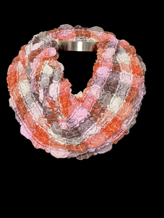 10.28 Scarves Cream/Pnk/Brwn Infinity