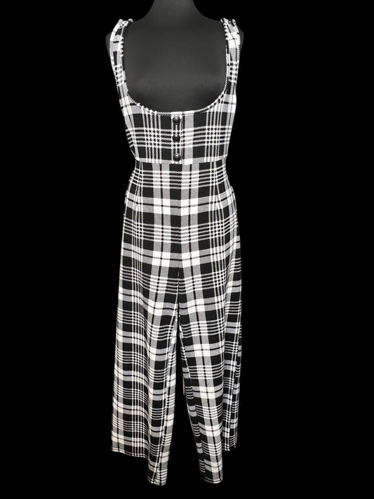 03.31 Jumpsuits Shein Curve Blk/Wht Plaid Stretch (1X) Fits (10/12)