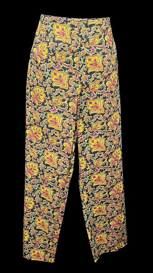 05.24 Pants Talbots NWOT Multicolor Floral Paisley Stretch (22WP) Fits (16) Cvy