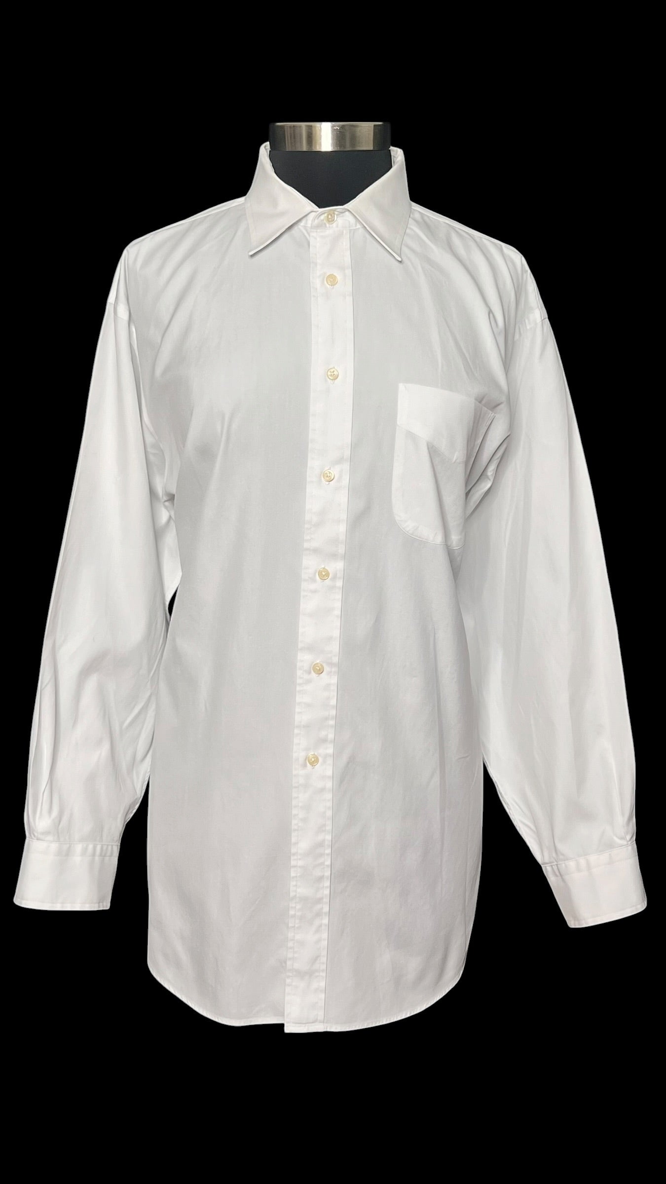 04.02 Blouses NWOT Jos A. Bank Mens White Button Down (12/14) PTP 26"