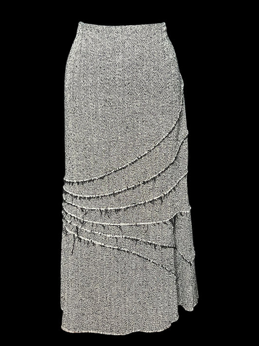 02.04 Skirts Blk/Gry Tweed Maxi (L) Fits (12)