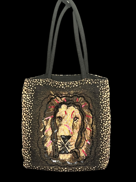 03.11 Bags Lion Face Beaded/Sequin