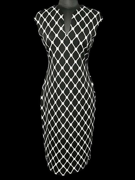 03.17 Dresses Connected Blk/Wht Lattice/Circle Print (8)