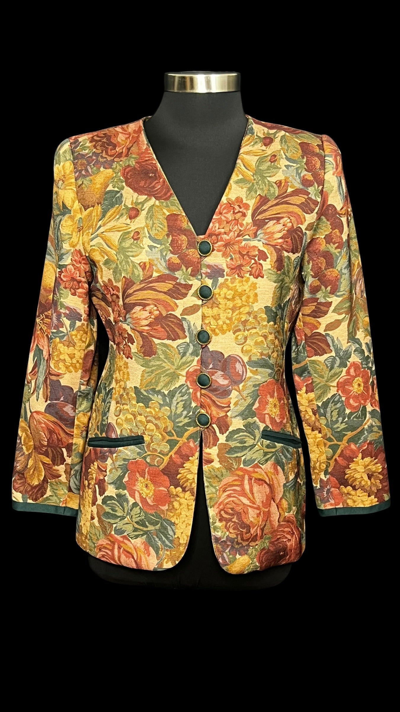 10.05 Blazers K. McNaughton Vtg Brown Floral (12P) Fits P19.5/L27