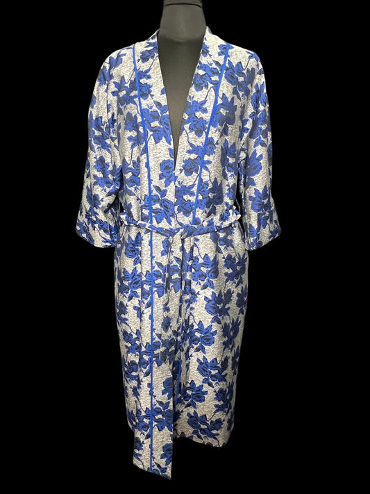 03.20 Dusters NWOT Gabrielle Union Blu/Gry/Blk Floral (8/10)