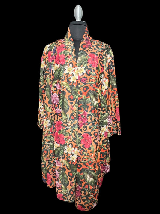 03.20 Dusters Mirror Image Sheer Animal Print/Jungle (2X) Fits (L/1X)