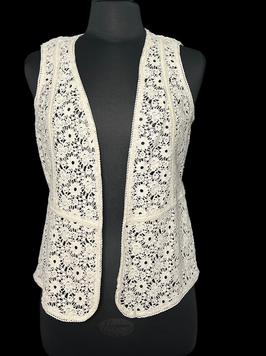 04.02 Vests J. Jill Ivory Crocheted (S)