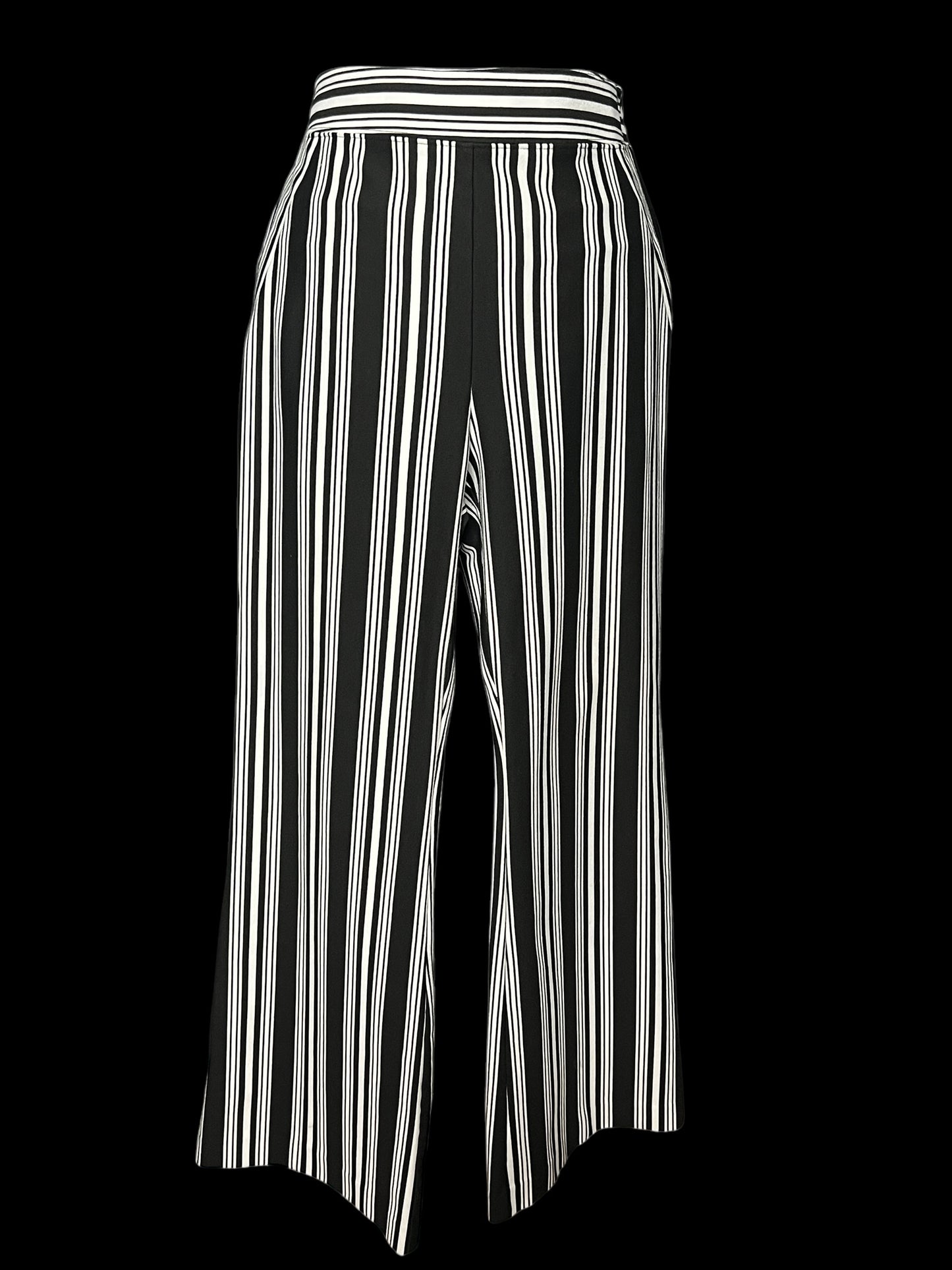 04.26 Pants NWOT INC Blk/Wht Striped (14) Fits (10) Slim