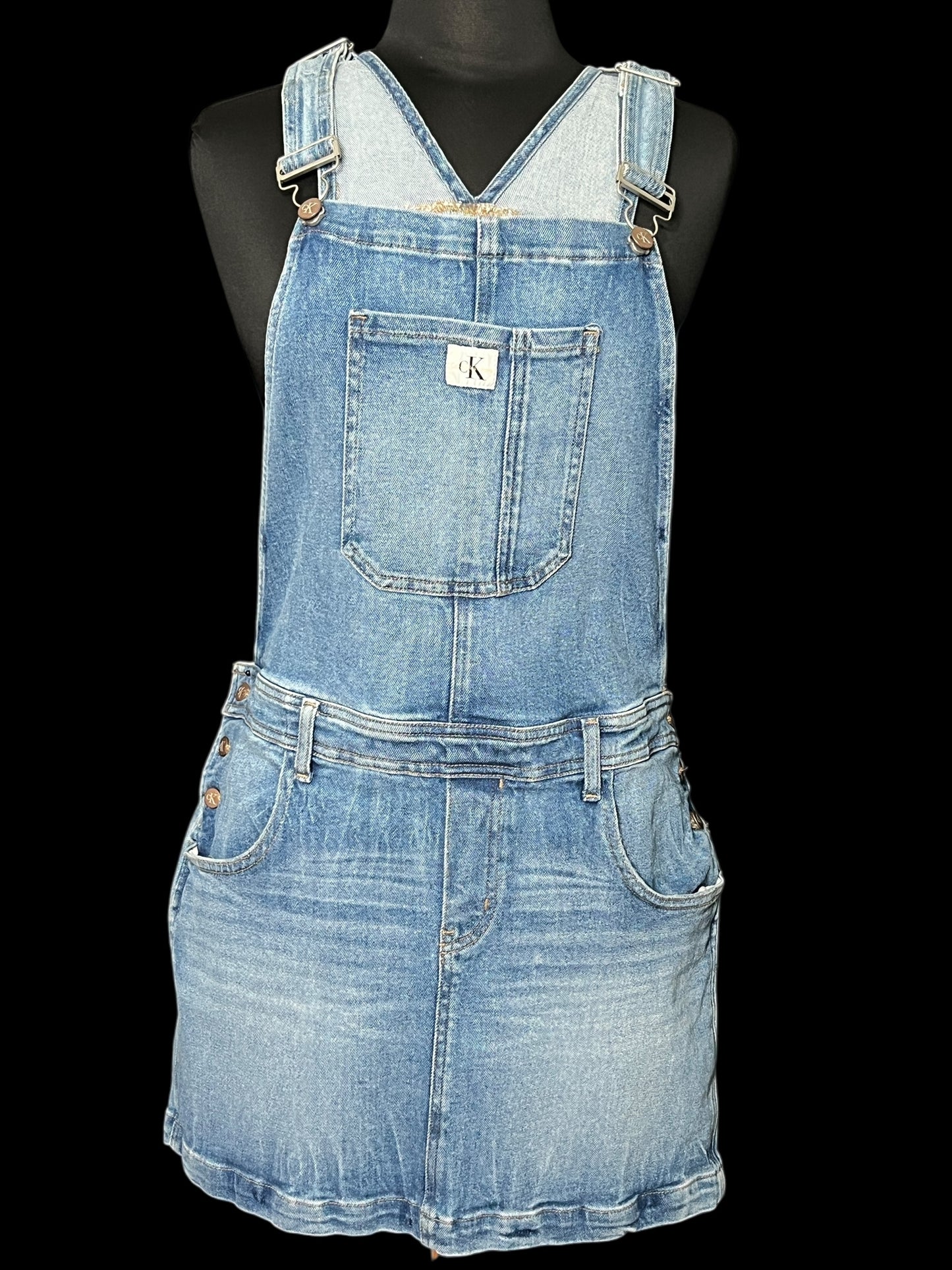 04.23 Dresses C. Klein Denim Overall (L) Fits (M/8)