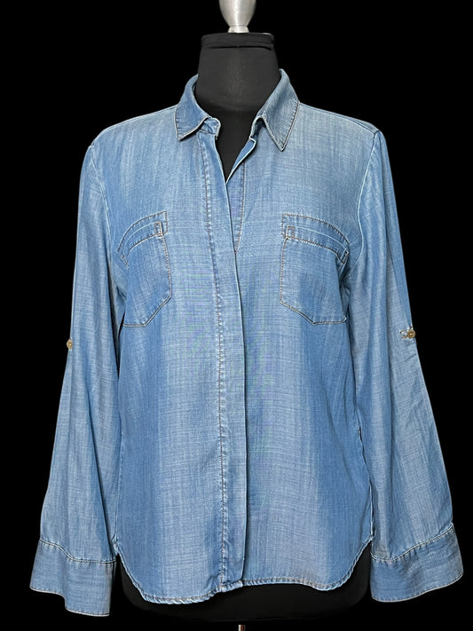 05.08 Blouses Velvet Heart Blue Chambray Denim (M/8)