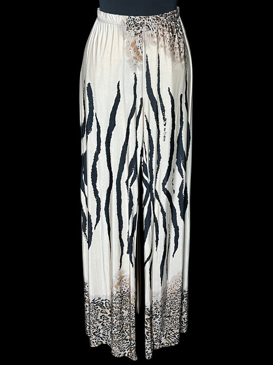 06.21 Pants NEW F. Nova Tan Zebra/Cheetah Print (XL) Fits (10/12) Tall