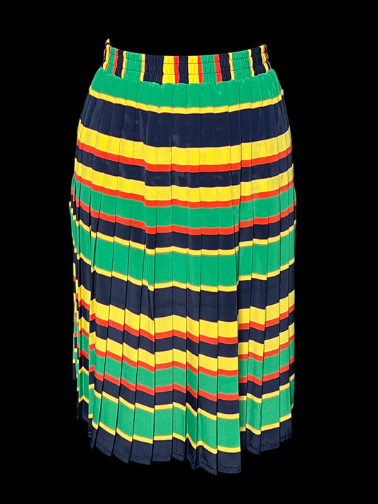 06.21 Skirts Vintage Ton Jay Colorful Pleated Stripe (10) Fits (8)