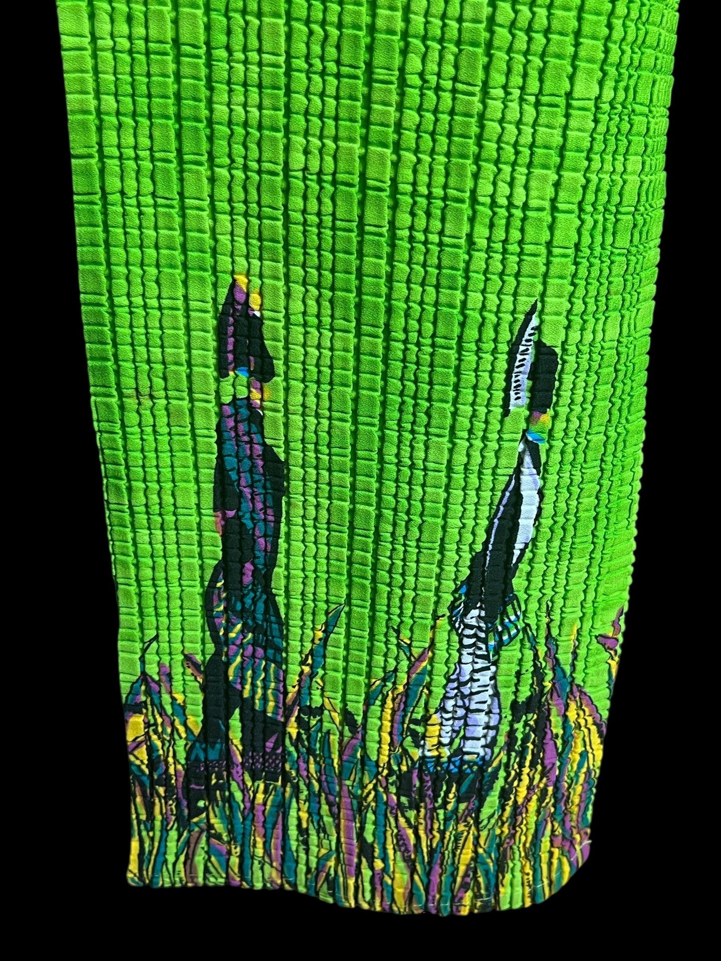 06.24 Pants Lime Green Tribal Print (S)
