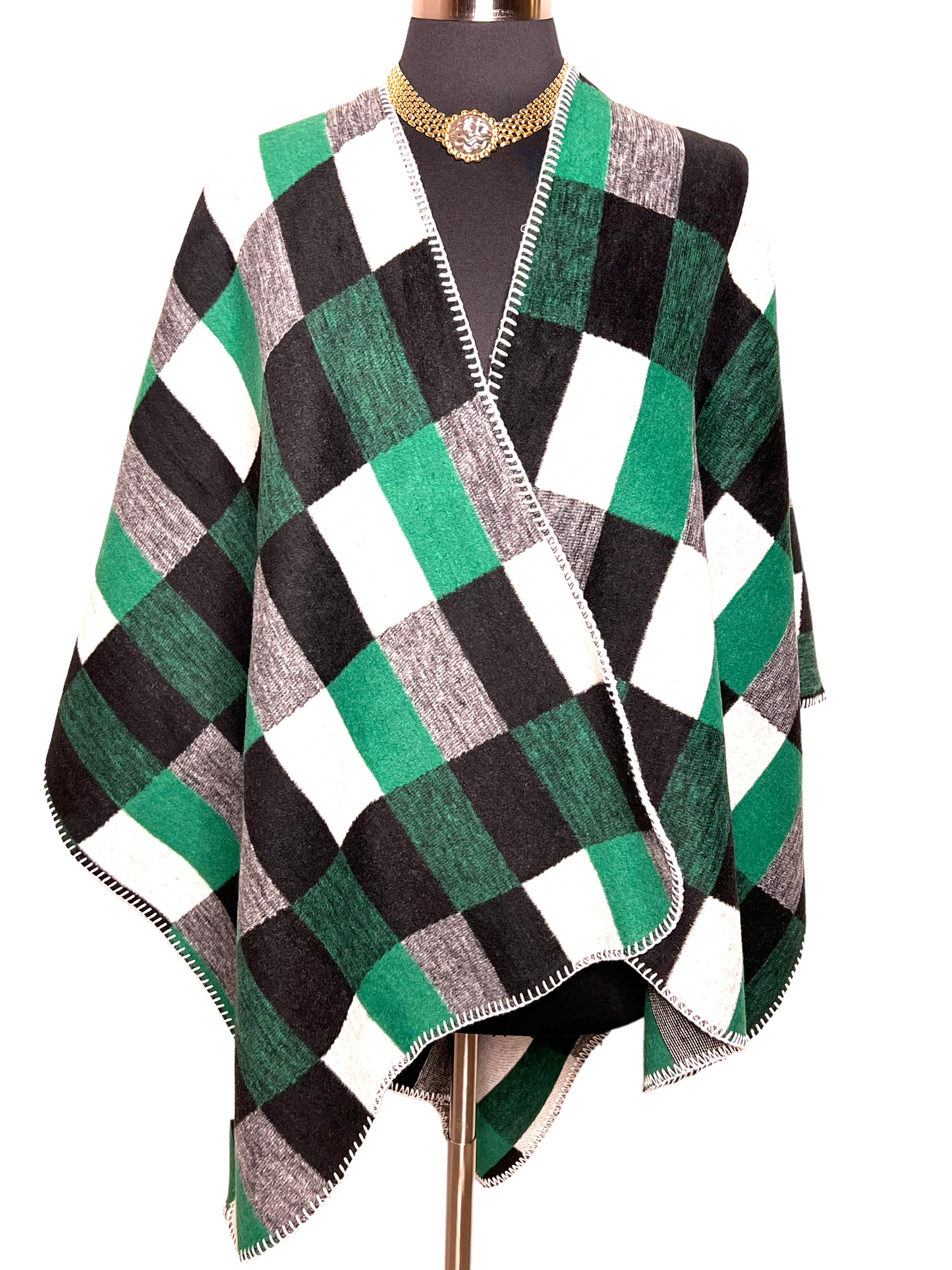 12.18 Cape Grn/Blk/Wht Plaid (O/S)