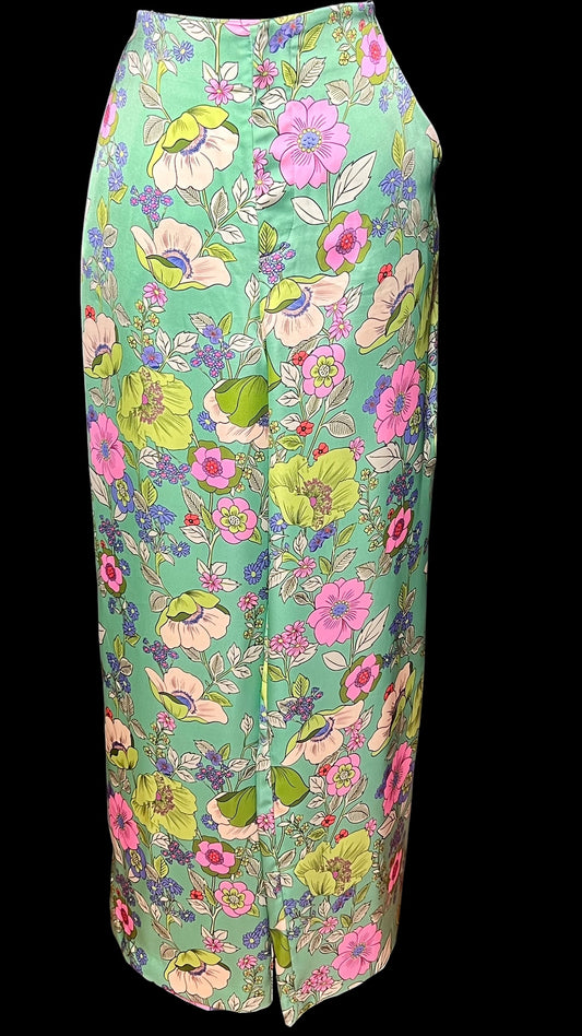 07.05 Pants Zara Mint Green Multicolor Floral (XL) Fits (12)